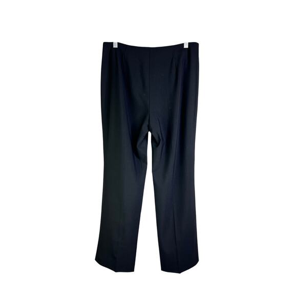 Bernard Zins Paris Pants Womens 10 Black Wool Hi-Rise Flat Front Classic Office - Picture 3 of 8